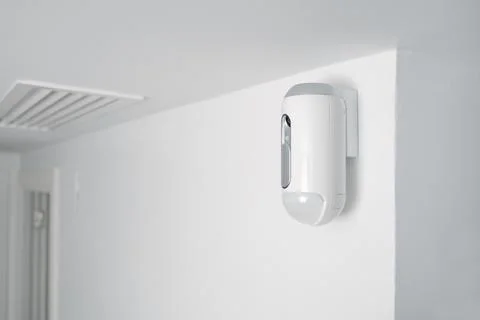 Motion detector equipped with a camera Stock Photos