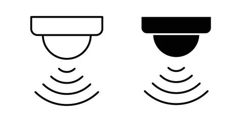 Motion detector icon Illustration designs pack for Web 스톡 일러스트