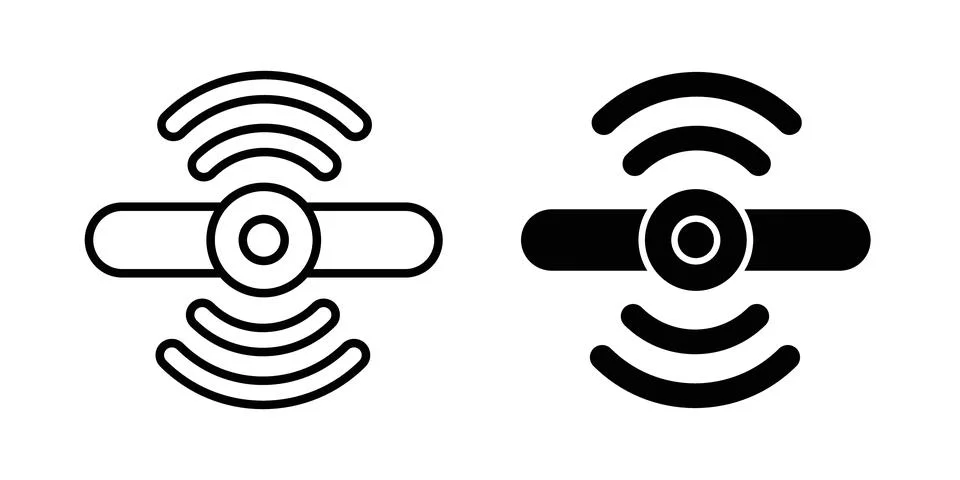 Motion detector icon symbol. Flat and Stroke Vector illustration 스톡 일러스트