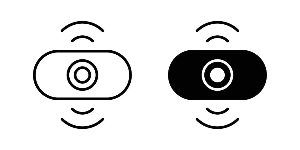 Motion detector icon vector, symbol, logo illustrations Illustrazione stock