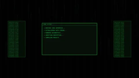 Motion Digital Code Screen Cybersecurity Data Processing Computer Technology. 库存影片 342525994