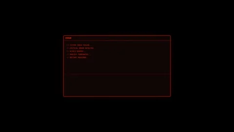 Motion Digital Code Screen with Red Text and Commands for Cybersecurity and.. Видео 342540371