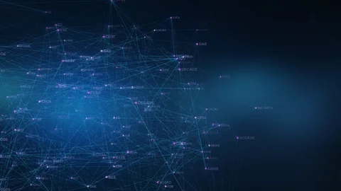 Motion of Digital Data in Block Chain Network 库存影片 124087474