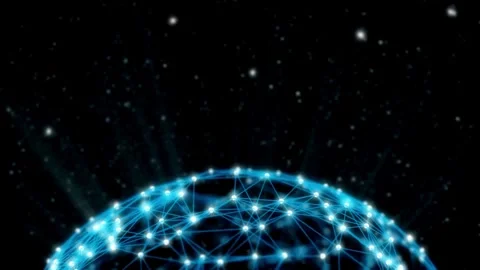 Motion of digital data flow world. Futuristic Technology Theme Background Stock-Footage 334652255