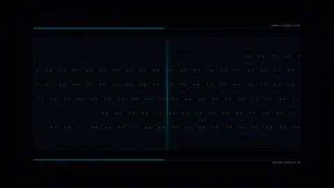 Motion of Digital Data Transfer in Computer Screen with Code and Graphs for.. Stock Footage 342764619