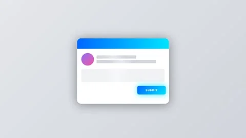Motion of digital interface interaction with login window in animated sequenc 库存影片 342665934