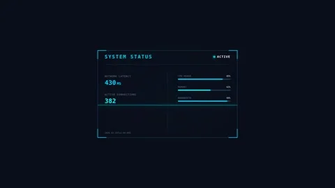 Motion Digital Interface Screen Showing Data Entry and Settings Adjustment .. Stock Footage 338313693