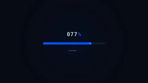 Motion Digital Progress Bar Animation with Blue Highlights for User Interfa.. Stock Footage 342571044