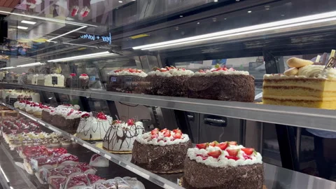 The motion of display birthday cake section Stock Footage 246745152