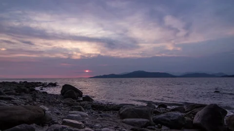 Motion dolly time lapse shot of sunset clouds Stock Footage 31641639