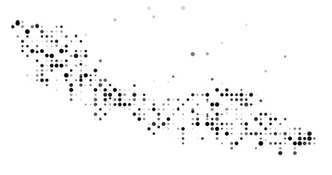 Motion Dots Assemble Shaping Curacao Silhouette Map Stock Footage 320085183