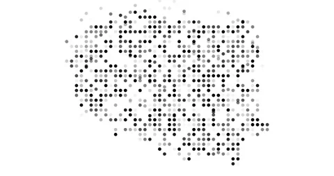 Motion Dots Assemble Shaping Poland Silhouette Map Stock Footage 319000538