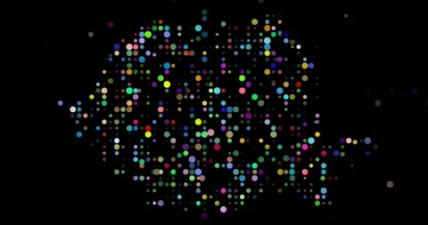 Motion Dots Assemble Shaping Romania Silhouette Map Stock Footage 319101692