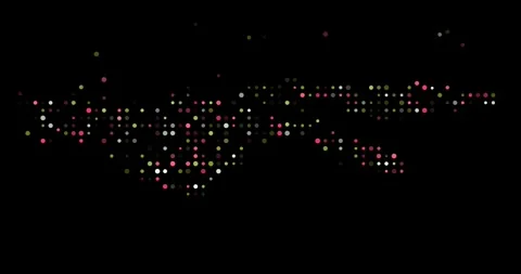 Motion Dots Assemble Shaping Svalbard and Jan Mayen Silhouette Map Stock Footage 319387892
