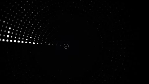 Motion of dots creating patterns in dark space Stock Footage 339329520