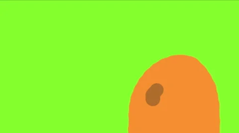Motion of drawing orange cartoon deer on green screen Stock Footage 50916909