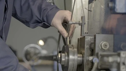 Motion of drilling machine. Drilling steel and water cooling part in industrial Stock Footage 126325651