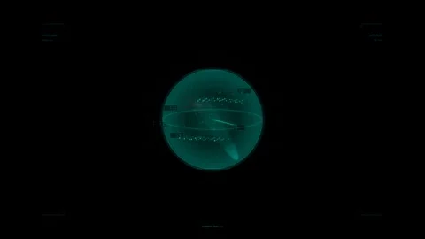 Motion of a Dynamic Green Sphere in Space with Particles and Waves for Scie.. 库存影片 342769919