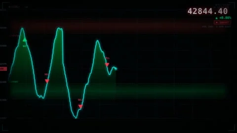 Motion Dynamic Line Graphs Showing Fluctuations and Data Trends in a Digita.. 库存影片 342663222
