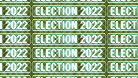 Motion of Election 2022 colorful pattern texture in black background Video stock 170321707