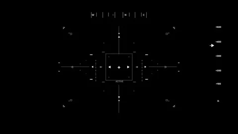 Motion element. User Interface Air Force Ui and Ai modern military Stock Footage 243178693