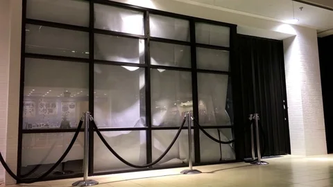 Motion of empty store for leasing inside Burnaby shopping mall Stock Footage 70510319