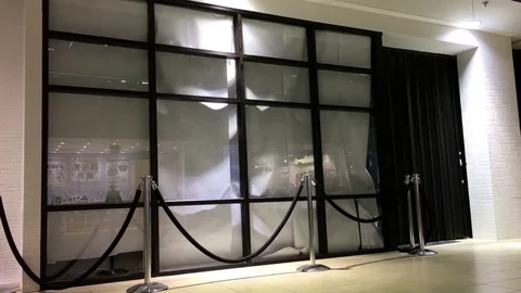 Motion of empty store for leasing inside Burnaby shopping mall Stock Footage 70531672