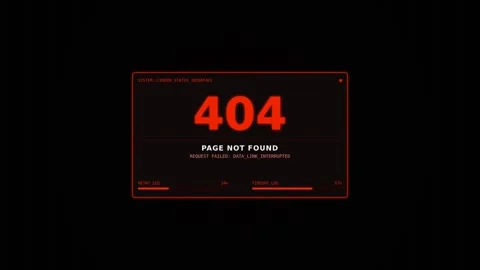 Motion Error 404 Screen Video Sequence Digital Error Message in Motion for .. Vídeo Stock 342561829