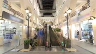 Motion Escalators At The Modern Shopping Mall Timelapse Hyperlapse Stock Footage