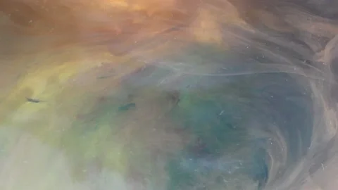 Motion flows a bright brown and blue color Mixing Tuned Stock Footage 146267345