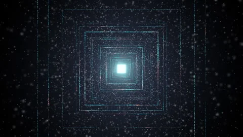 Motion Flying Digital Tunnel Technological Tunnel with Matrix Binary Code Stock Footage 147734599