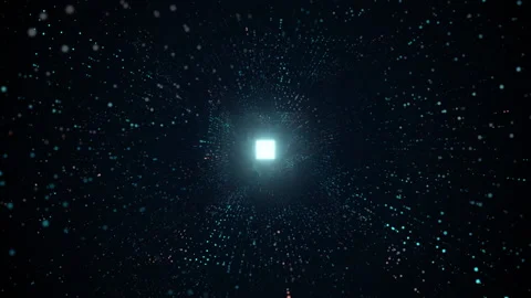 Motion Flying Digital Tunnel Technological Tunnel with Matrix Binary Code Stock Footage 147734843