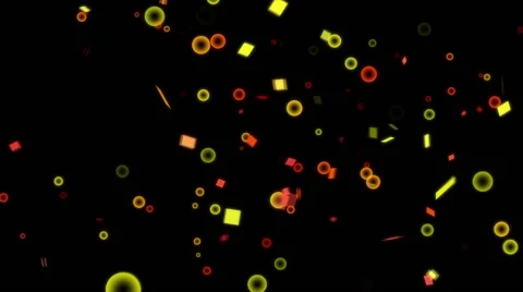 Motion footage colorful elements with on black background Stock Footage 62190754