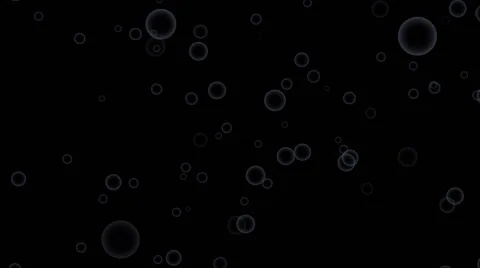 Motion footage elements with dark blue bubbles on black background Stock Footage 62191115
