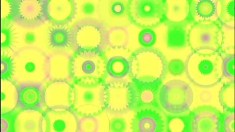 The motion  forms an ornament pattern that changes in yellow-green color Stock Footage 246137952