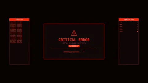 Motion of a futuristic digital interface displaying a central logo with sur.. 库存影片 342524290