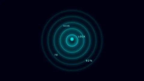 Motion of futuristic digital radar waves with concentric circles and glowin.. 動画素材 338313694