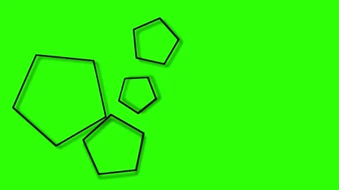 Motion of geometric back pentagon shapes Stock Footage 163242787