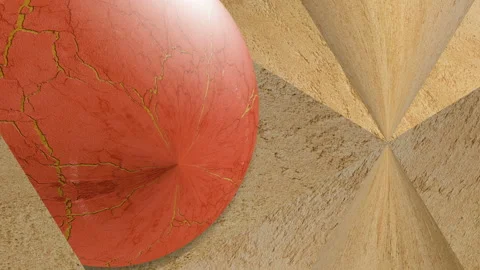 Motion of geometric sphere and angle Stock Footage 138814971