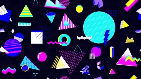 Motion Geometry mix  background. Seamless animation minimal pattern Stock Footage 118834953