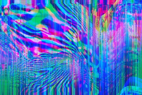 Motion Glitch interlaced Distorted psychedelic zebra futuristic background Illustrazione stock