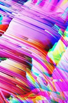 Motion Glitch Multicolored Distorted textured psychedelic background Illustrazione stock