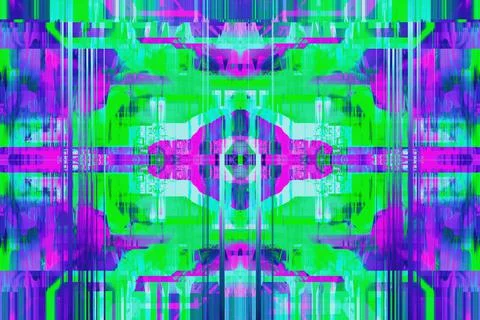 Motion Glitch Multicolored Distorted textured psychedelic zebra background Illustrazione stock