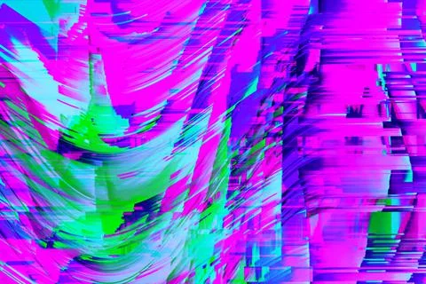 Motion Glitch Multicolored Distorted textured psychedelic zebra background Illustrazione stock
