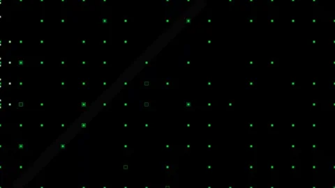 Motion of Glowing Dots Creating Dynamic Visual Effect in Abstract Digital Art Vídeo Stock 342565280