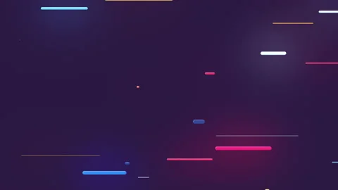Motion glowing lines in a 2D style animation with liquid effect Stock Footage 232589689