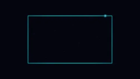 Motion of glowing neon rectangular frame animation in dark background for d.. Stockbeeldmateriaal 342760442