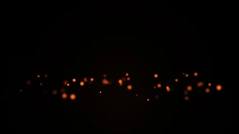 Motion of glowing particles in dark space creates a visual Stock Footage 338298596
