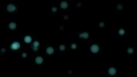 Motion of Glowing Particles in Dark Space for Visual Effect. Vídeo Stock 342547118