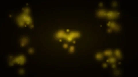 Motion of glowing yellow particles in dark background for dynamic visual ef.. Stock Footage 342625573